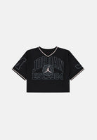 JORDAN T-shirt Secret Diary Cropped Jersey Black nero da bambina. 45F886 023 JORDAN 