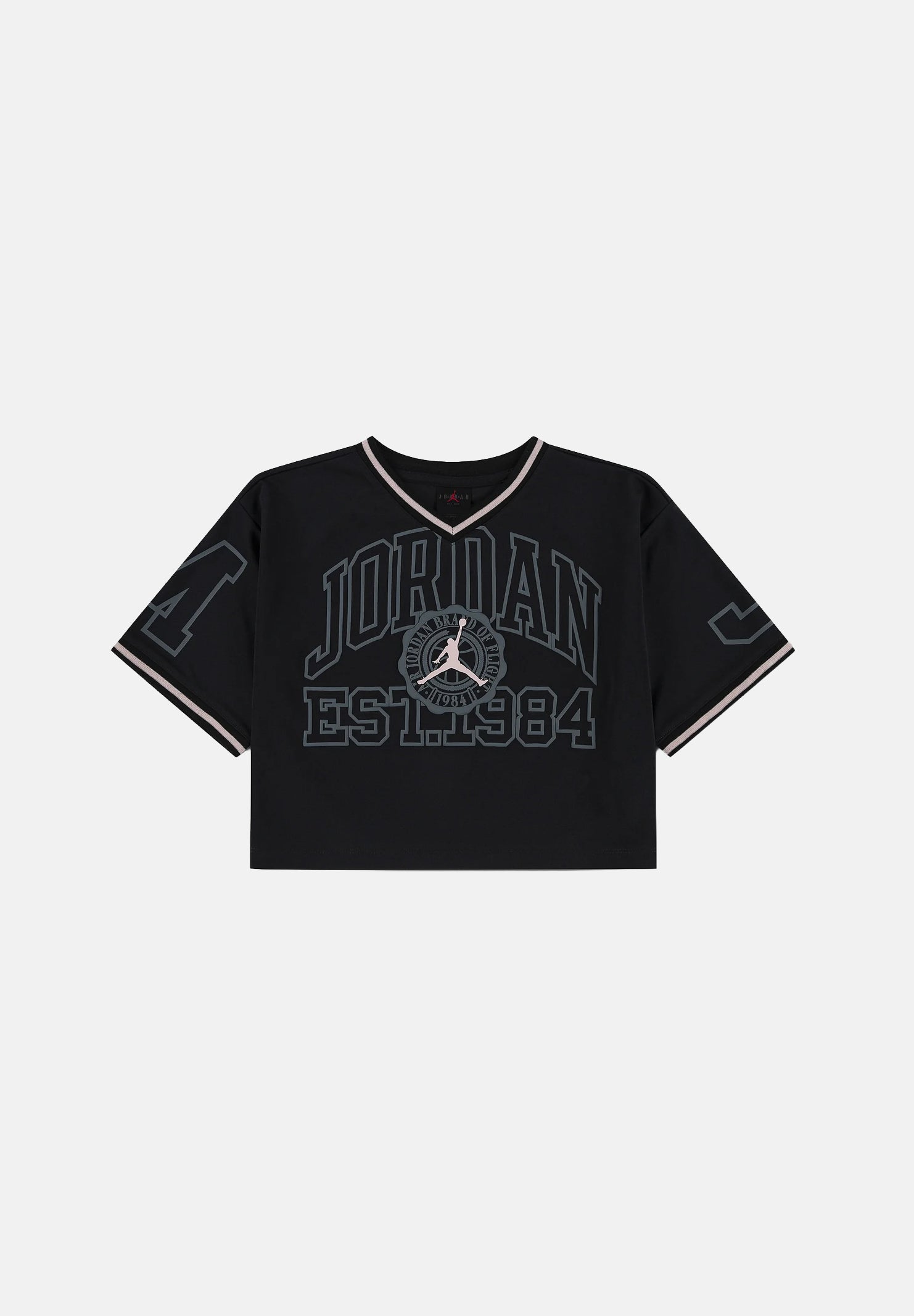 JORDAN T-shirt Secret Diary Cropped Jersey Black nero da bambina. 45F886 023 JORDAN 