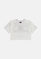 JORDAN T-shirt Secret Diary Cropped Jersey Sail bianco chiaro da bambina. 45F886 782 JORDAN 