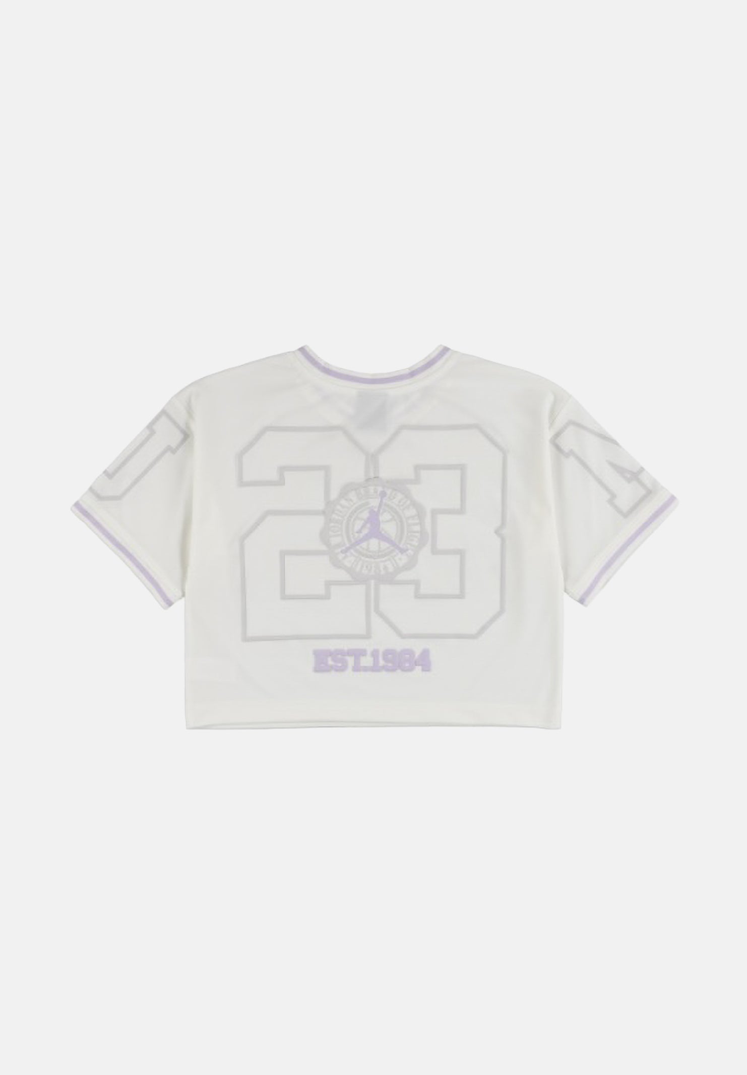 JORDAN T-shirt Secret Diary Cropped Jersey Sail bianco chiaro da bambina. 45F886 782 JORDAN 