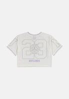 JORDAN T-shirt Secret Diary Cropped Jersey Sail bianco chiaro da bambina. 45F886 782 JORDAN 