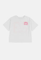 JORDAN T-shirt a manica corta bianca da bambina con maxi stampa grafica 45F900 001 JORDAN 