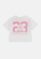 JORDAN T-shirt a manica corta bianca da bambina con maxi stampa grafica 45F900 001 JORDAN 