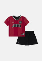 JORDAN Completino rosso e nero da neonato con stampa 65F547 023 JORDAN 