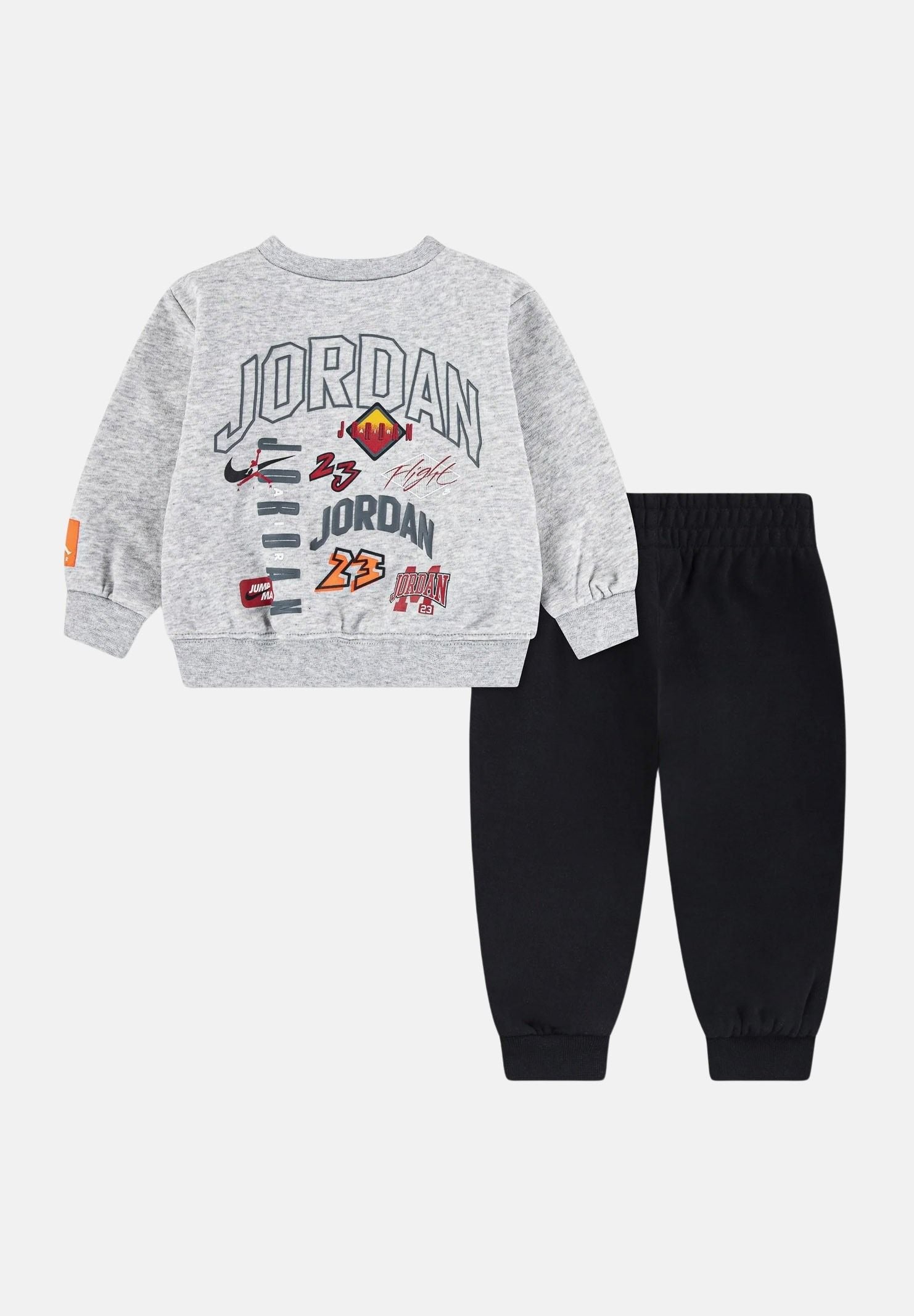 JORDAN Tuta Boys MJ Dynasty grigia e nera da neonato 65F571 023 JORDAN 