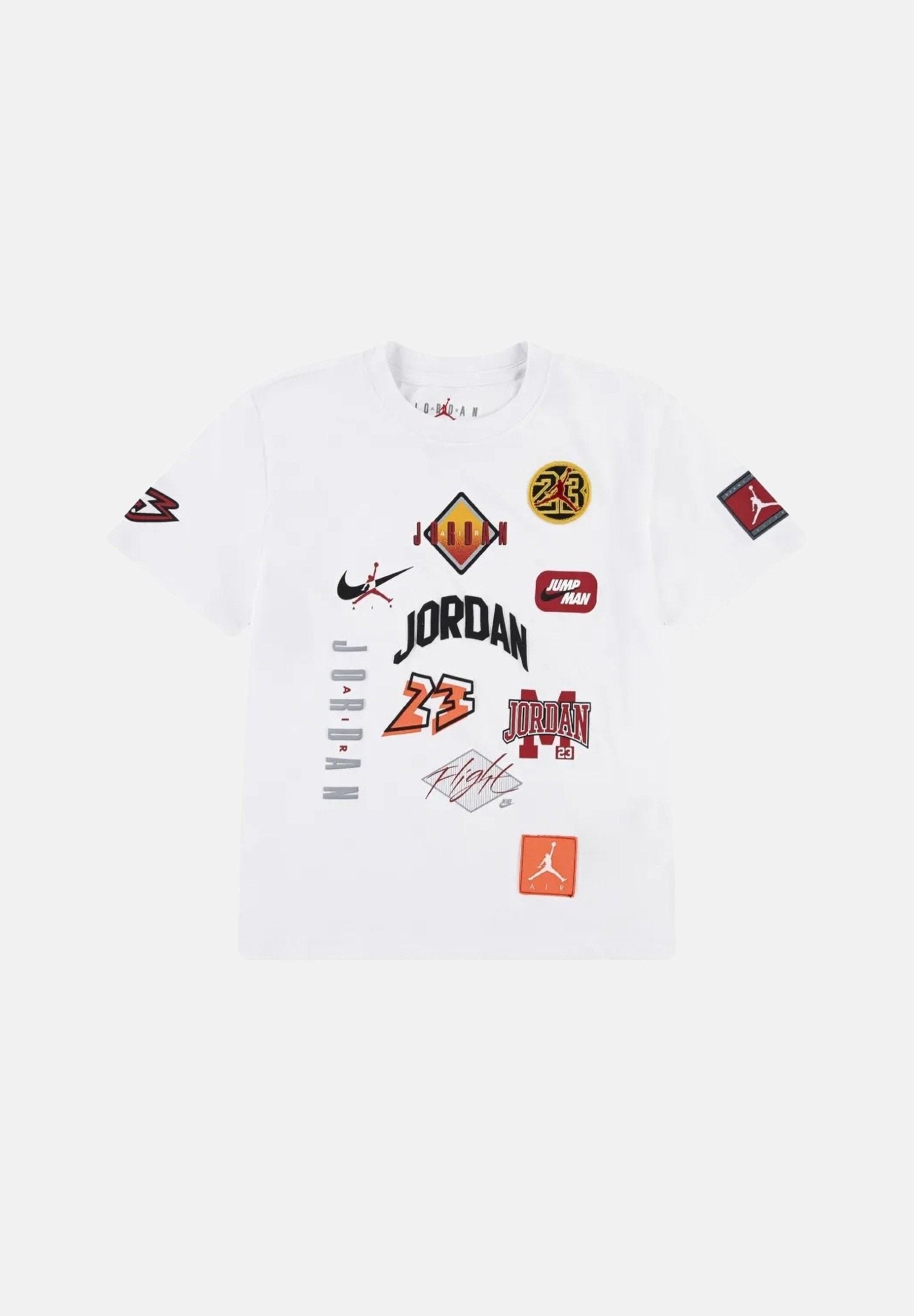 JORDAN T-shirt a manica corta Dynasty Patch bianca per bambino e bambina 95F385 001 JORDAN 