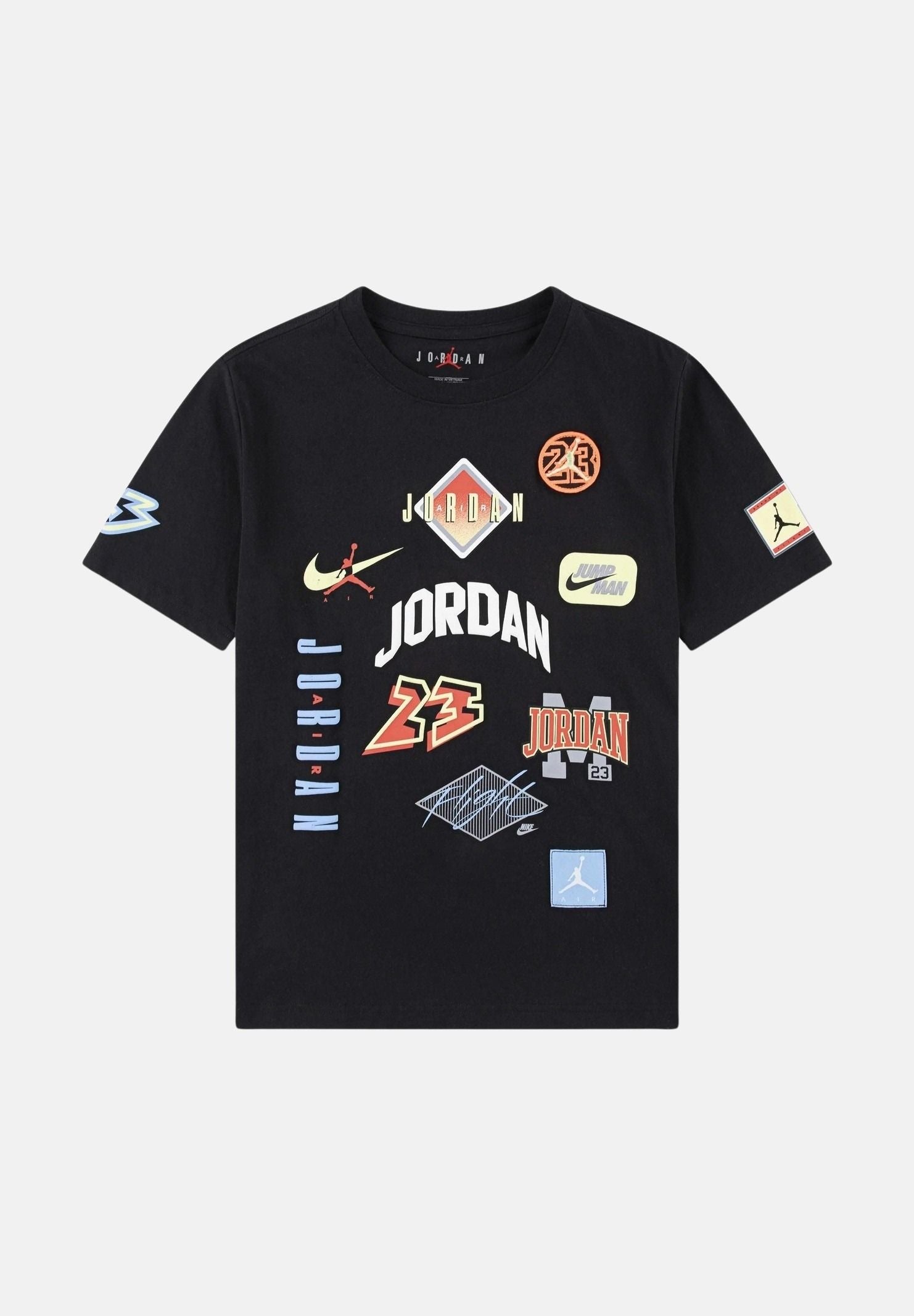 JORDAN T-shirt a manica corta Dynasty Patch nera per bambino e bambina 95F385 023 JORDAN 