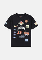 JORDAN T-shirt a manica corta Dynasty Patch nera per bambino e bambina 95F385 023 JORDAN 