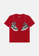 JORDAN T-shirt a manica corta Hanging AJ3 rossa per bambino e bambina 95F483 R78 JORDAN 