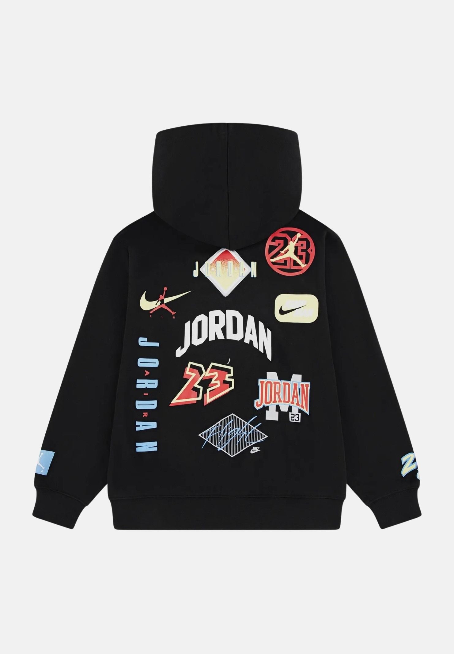 JORDAN Felpa con cappuccio MJ DYNASTY nera per bambino e bambina 95F569 023 JORDAN 