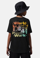 JORDAN T-shirt a manica corta World Tour nera da bambino 95F751 023 JORDAN 