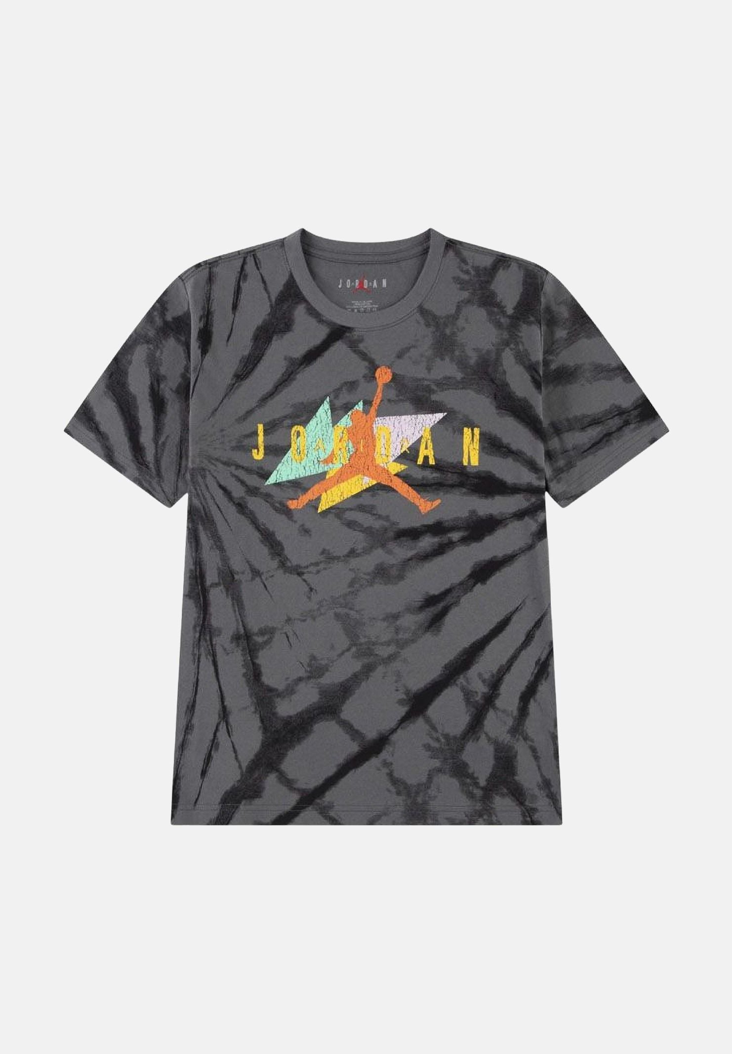 JORDAN T-shirt Geo Tie Dye Iron Grey grigio antracite unisex bambino. 95F788 GAE JORDAN 