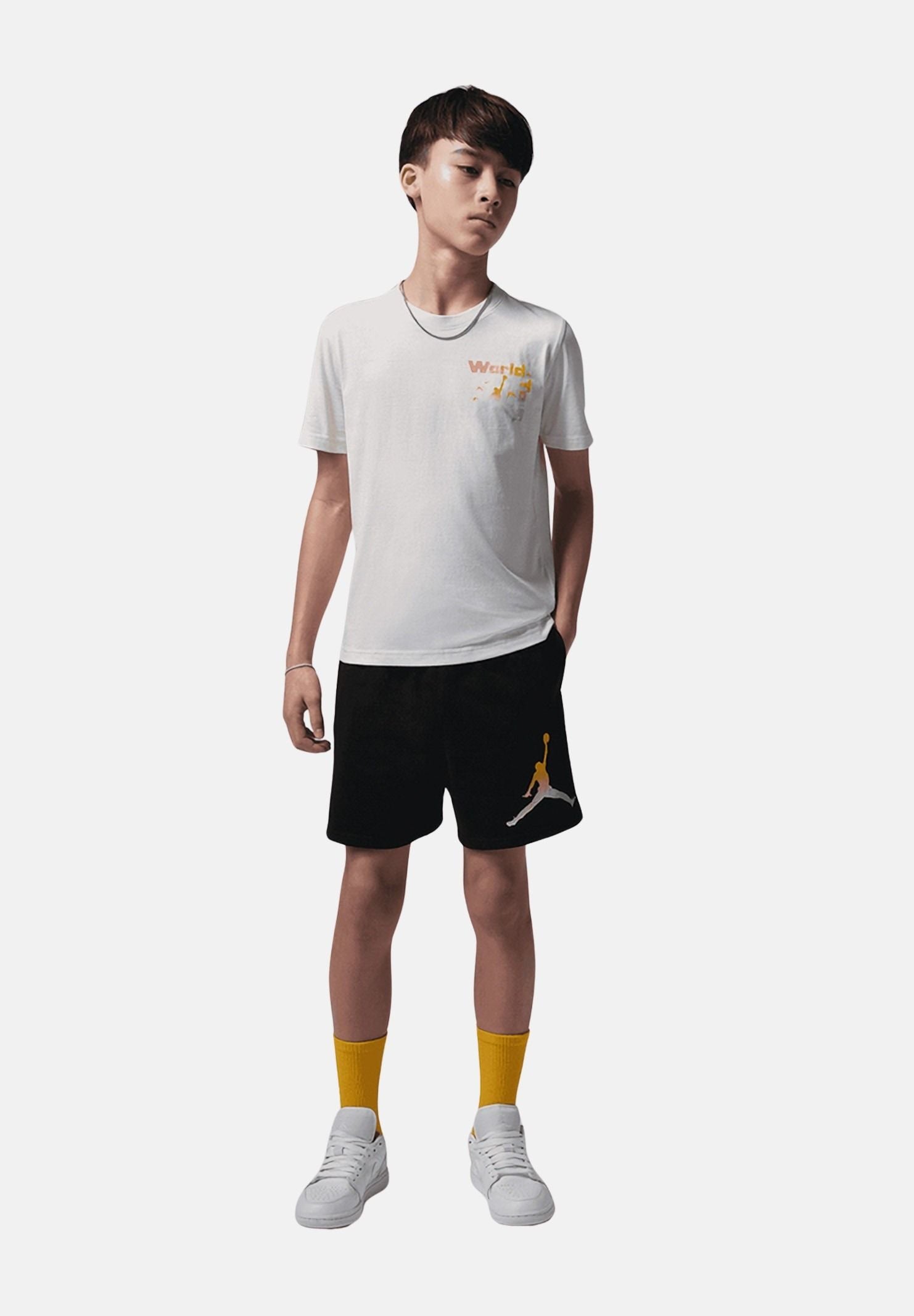 JORDAN Shorts sportivo World Tour nero per bambino e bambina 95F797 023 JORDAN 