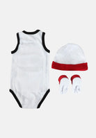 JORDAN Kit regalo 23 Jersey bianco e rosso da neonato MJ0208 001 JORDAN 