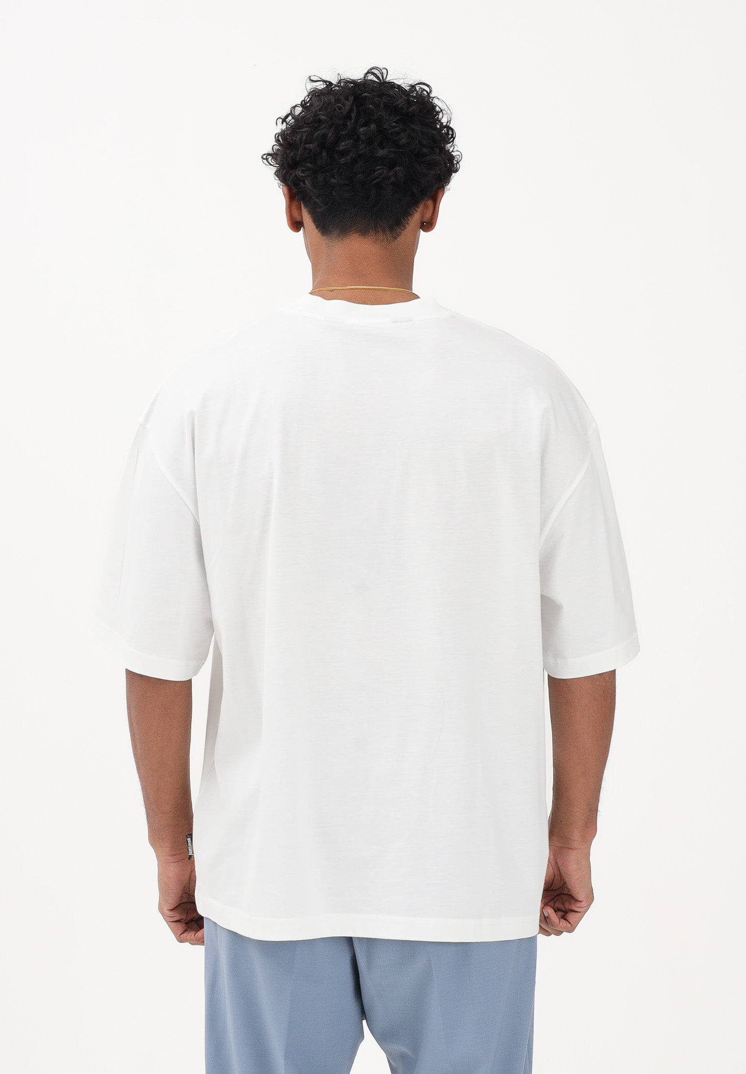 JUST CAVALLI T-shirt a manica corta bianca da uomo con stampa 80OAHE19CJ110 004 JUST CAVALLI 