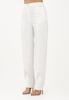 JUST CAVALLI Pantalone elegante bianco da donna con spacchi sul fondo 80PAA104N0450 004 JUST CAVALLI 