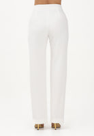 JUST CAVALLI Pantalone elegante bianco da donna con spacchi sul fondo 80PAA104N0450 004 JUST CAVALLI 