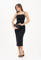 JUST CAVALLI Abito midi nero da donna con dettagli gioiello 80PAO904J0253 899 JUST CAVALLI 