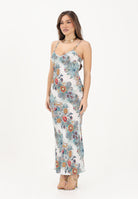 JUST CAVALLI Abito midi panna da donna con fantasia multicolore 80PAO925NS837 217 JUST CAVALLI 