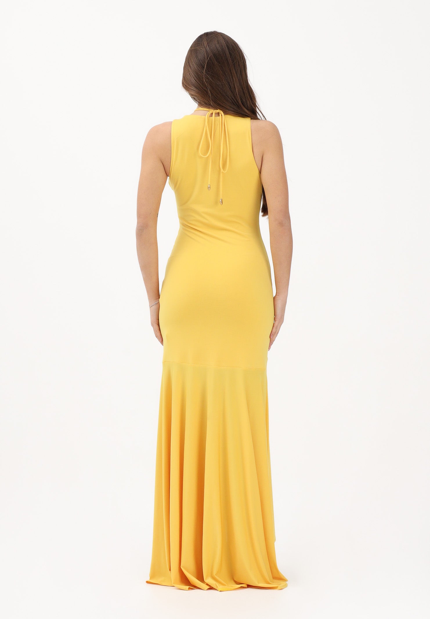 JUST CAVALLI Abito lungo giallo da donna 80PAOB01CJB04 644 JUST CAVALLI 