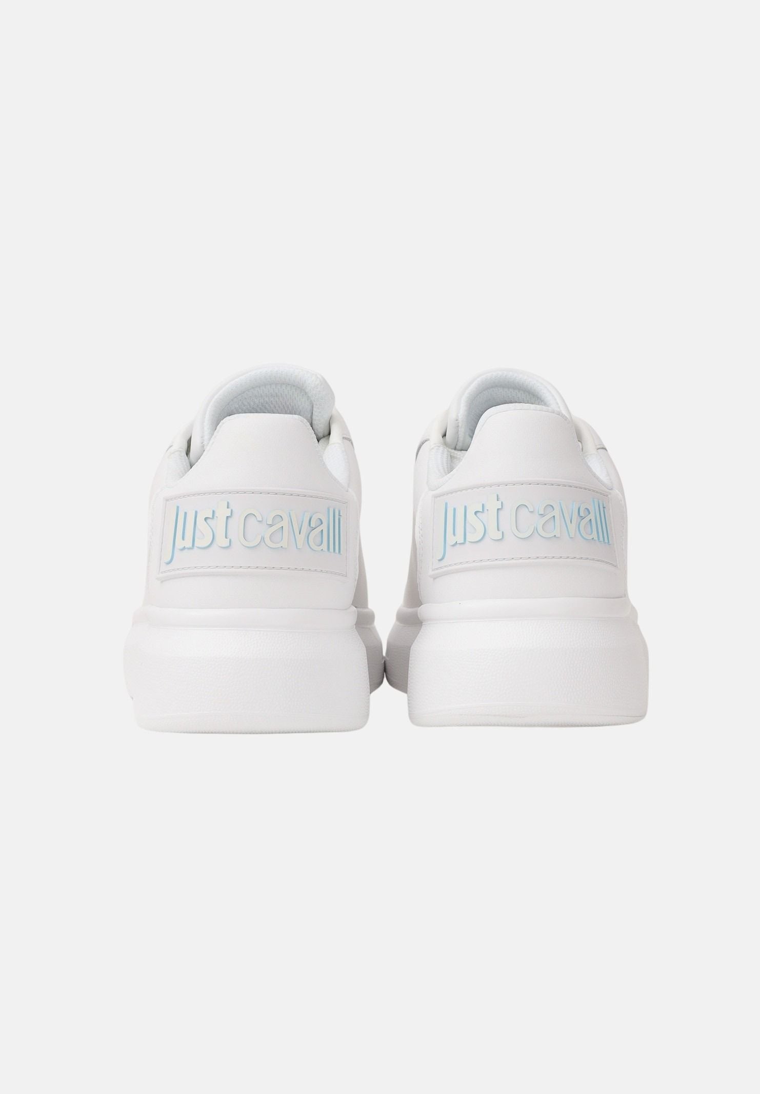 JUST CAVALLI Sneakers bianche da uomo con logo sul retro 80QA3SBDZPC18 003 JUST CAVALLI 