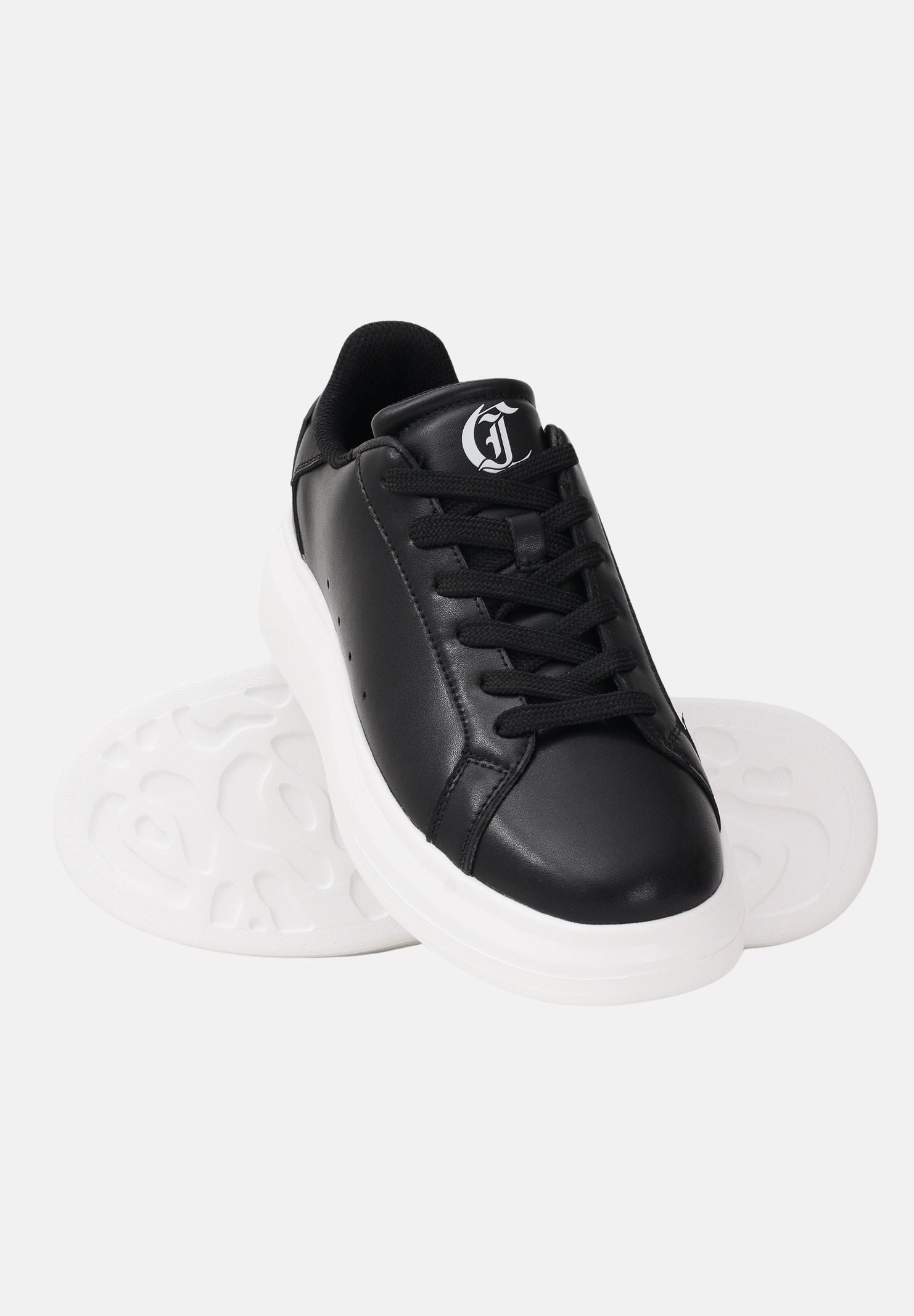 JUST CAVALLI Sneakers nere da uomo con logo sul retro 80QA3SBDZPC18 899 JUST CAVALLI 