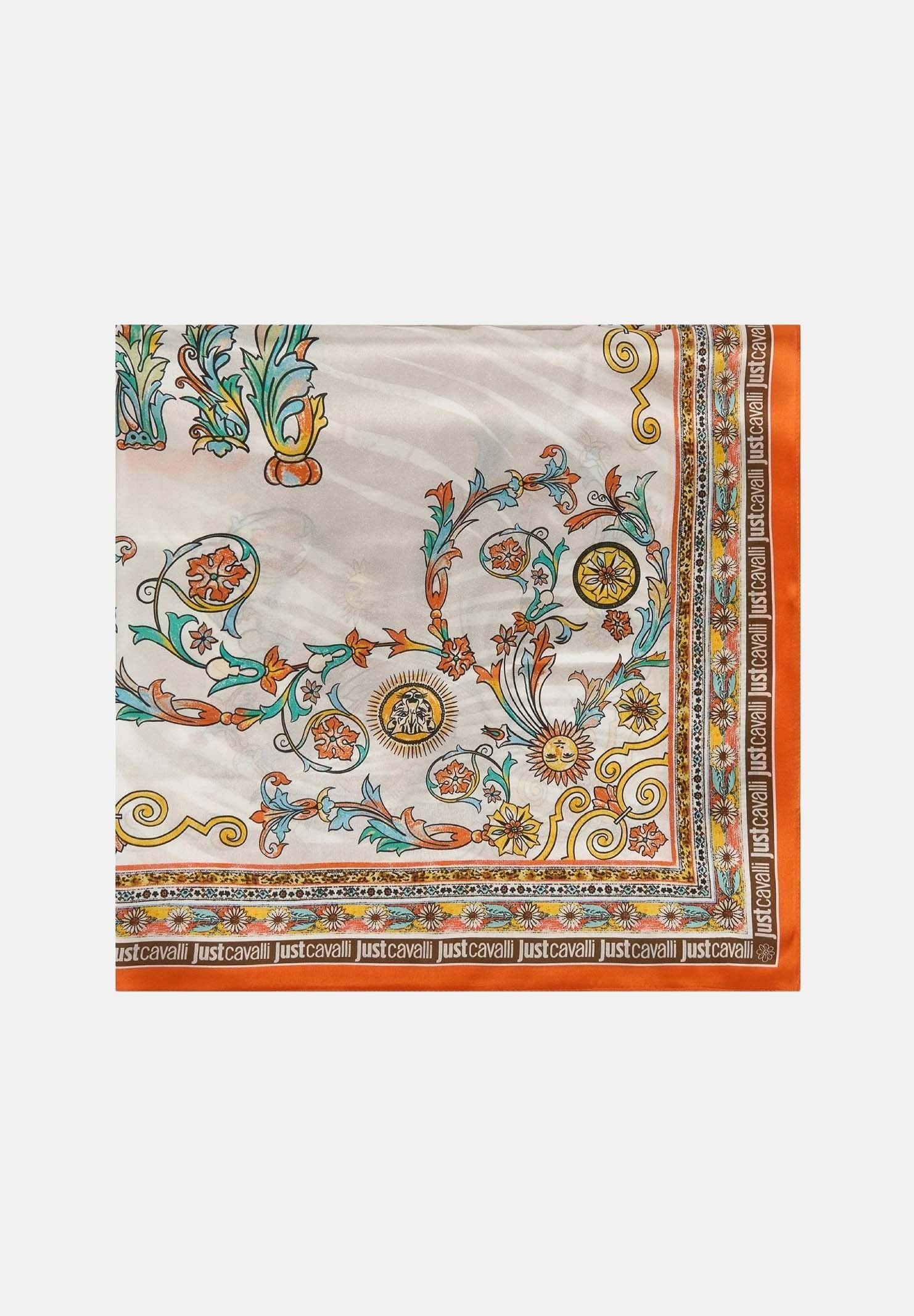 JUST CAVALLI Foulard multicolore da donna realizzato con stampa ornamentale 80RA2H01ZG321 R85 JUST CAVALLI 