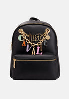 JUST CAVALLI Zaino nero da donna con charm 80RA4BE6ZSD85 899 JUST CAVALLI 
