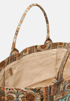 JUST CAVALLI Borsa mare beige da donna con stampa ornamentale 80RA4BS1ZG426 R85 JUST CAVALLI 