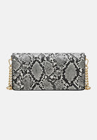 JUST CAVALLI Pochette pitonata bianca e nera da donna con logo 80RA5PD2ZSD84 L02 JUST CAVALLI 