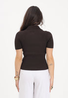 LACOSTE Polo a manica corta marrone da donna in maglia 3D AF9874 3LA LACOSTE 