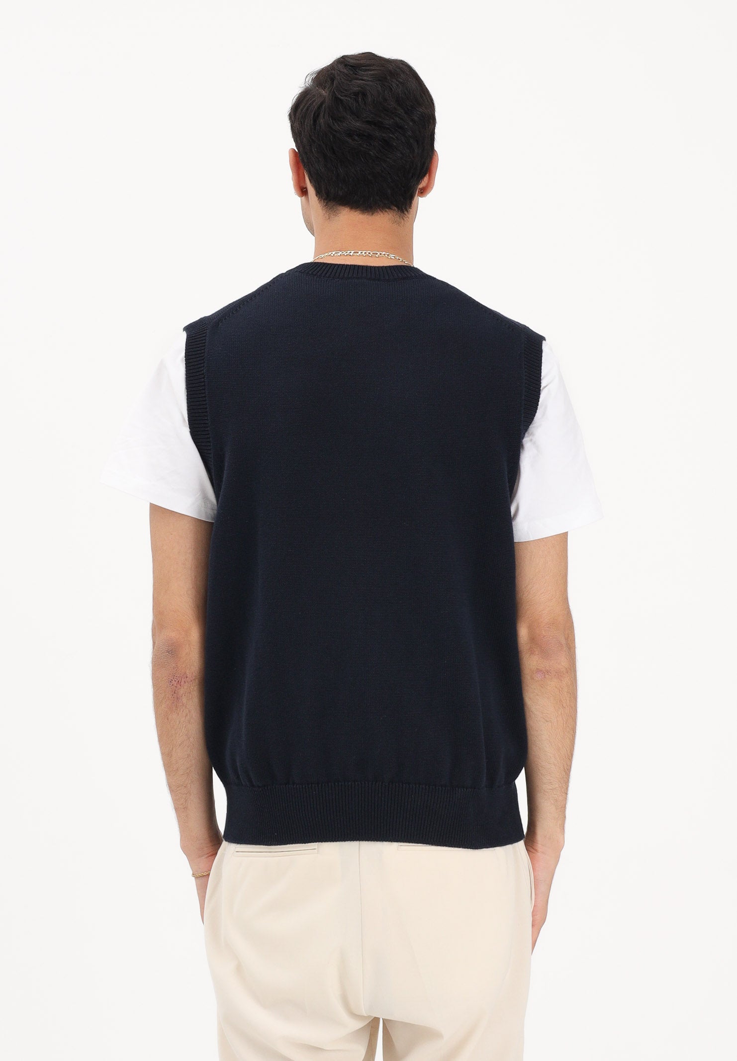 LACOSTE Gilet blu da uomo AH0790 2I7 LACOSTE 
