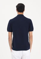 LACOSTE Polo a manica corta blu da uomo in maglia bouclé AH1043 166 LACOSTE 
