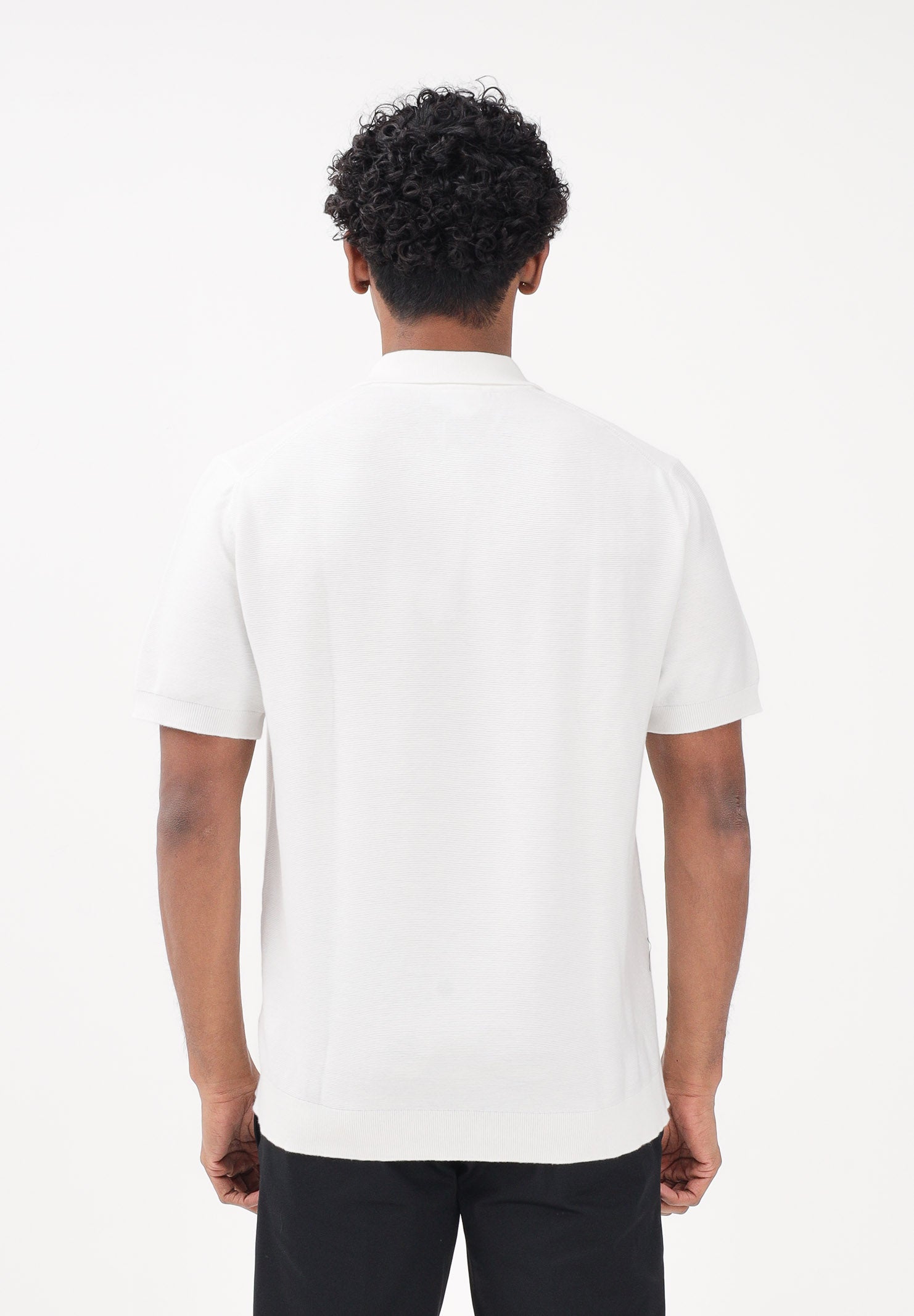 LACOSTE Polo a manica corta bianca da uomo in maglia bouclé AH1043 70V LACOSTE 