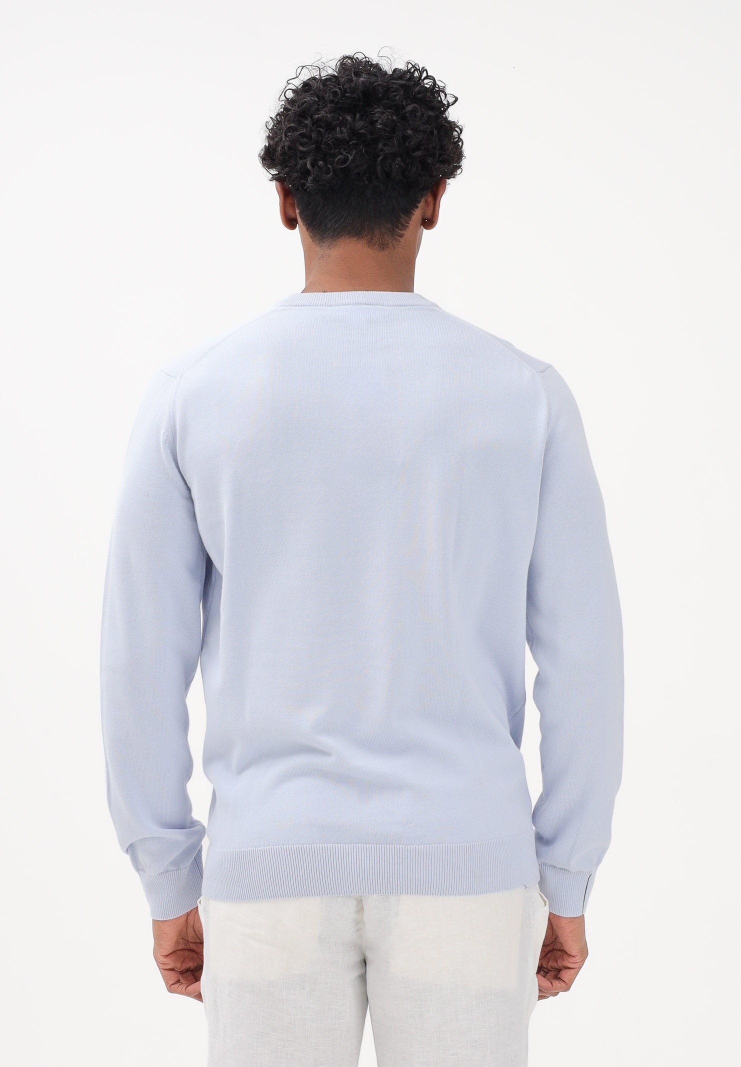 LACOSTE Maglioncino girocollo azzurro polvere da uomo AH1985 J2G LACOSTE 