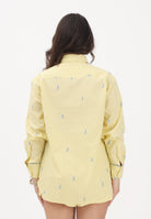 LACOSTE Camicia a manica lunga gialla da donna con motivi jacquard CF0586 2IA LACOSTE 