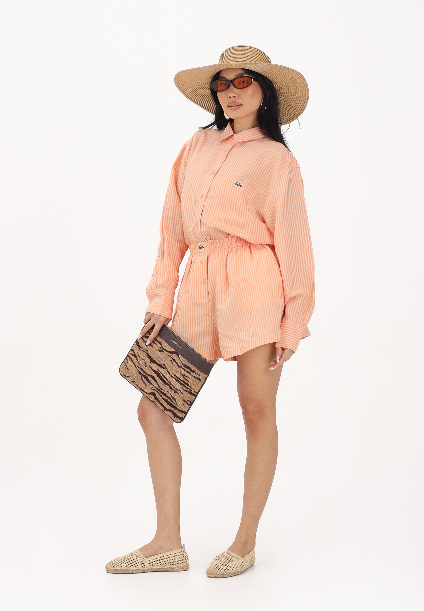 LACOSTE Camicia a manica lunga arancio da donna CF1429 4HI LACOSTE 