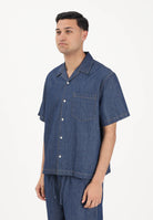 LACOSTE Camicia a manica corta in denim medio da uomo CH1869 MK9 LACOSTE 