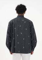 LACOSTE Camicia a manica lunga nera da uomo con fantasia CH2191 350 LACOSTE 