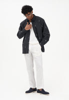 LACOSTE Camicia a manica lunga nera da uomo con fantasia CH2191 350 LACOSTE 
