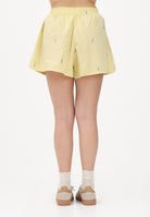 LACOSTE Shorts giallo da donna in popeline di cotone jacquard FF1034 2IA LACOSTE 