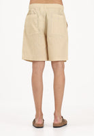 LACOSTE Shorts beige da uomo a righe con stampa coccodrillo GH1964 2IU LACOSTE 
