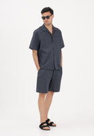 LACOSTE Shorts nero da uomo in seersucker di cotone GH1977 4CI LACOSTE 