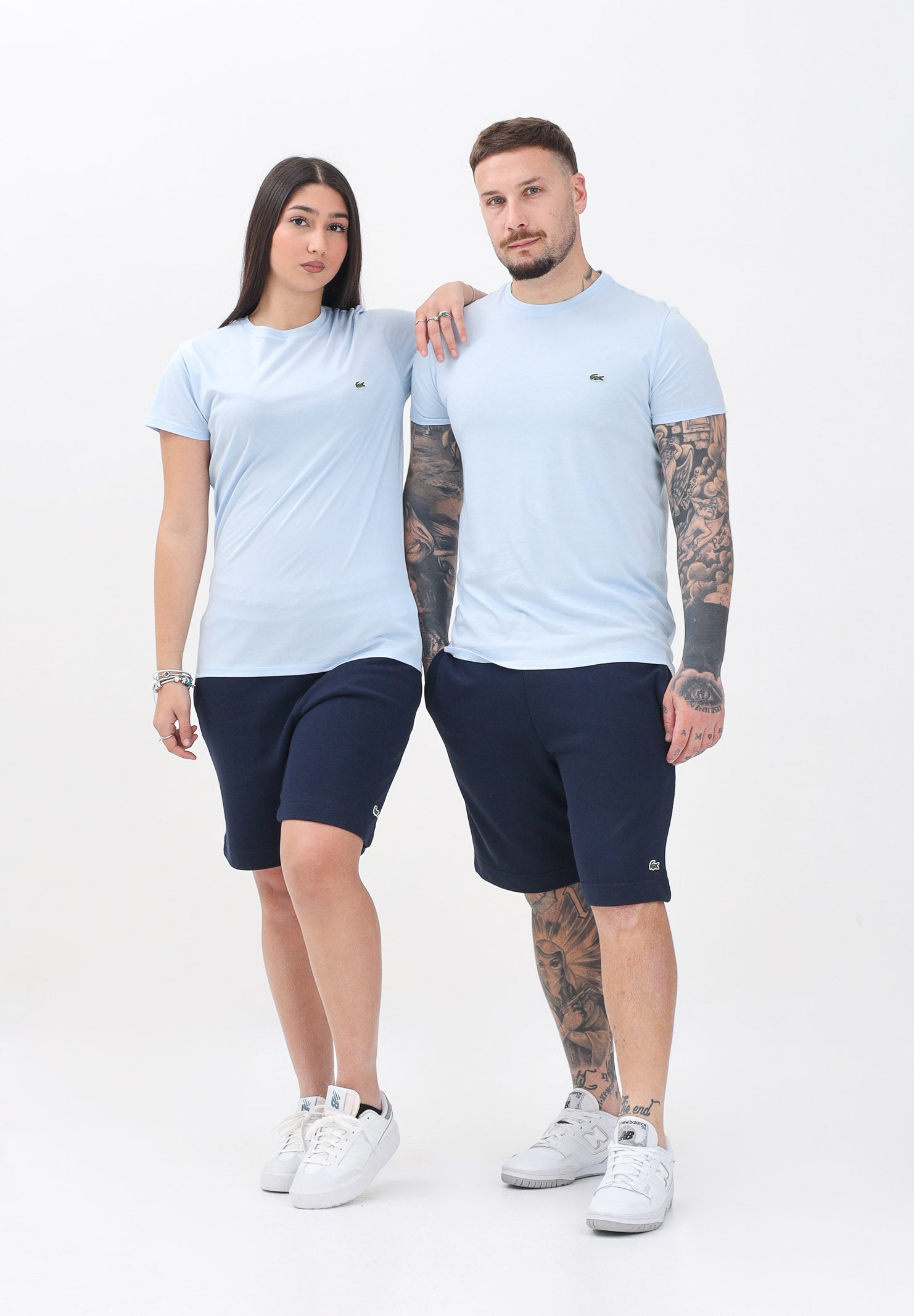 LACOSTE Shorts sportivo blu per uomo e donna con logo GH9860 166 LACOSTE 