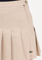 LACOSTE Gonna corta beige da donna con logo JF8001 X6F LACOSTE 