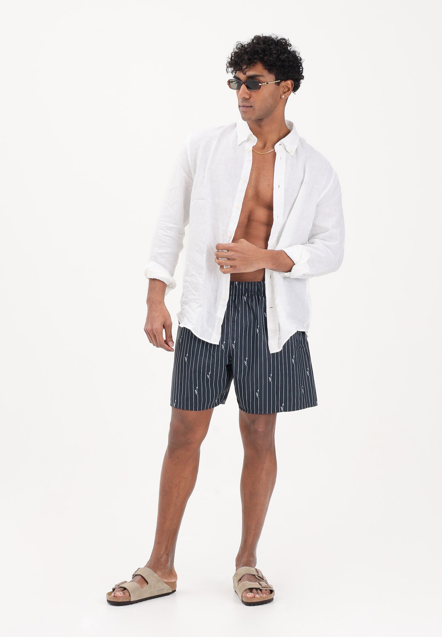 LACOSTE Shorts mare blu da uomo con stampa coccodrillo MH1849 IY8 LACOSTE 