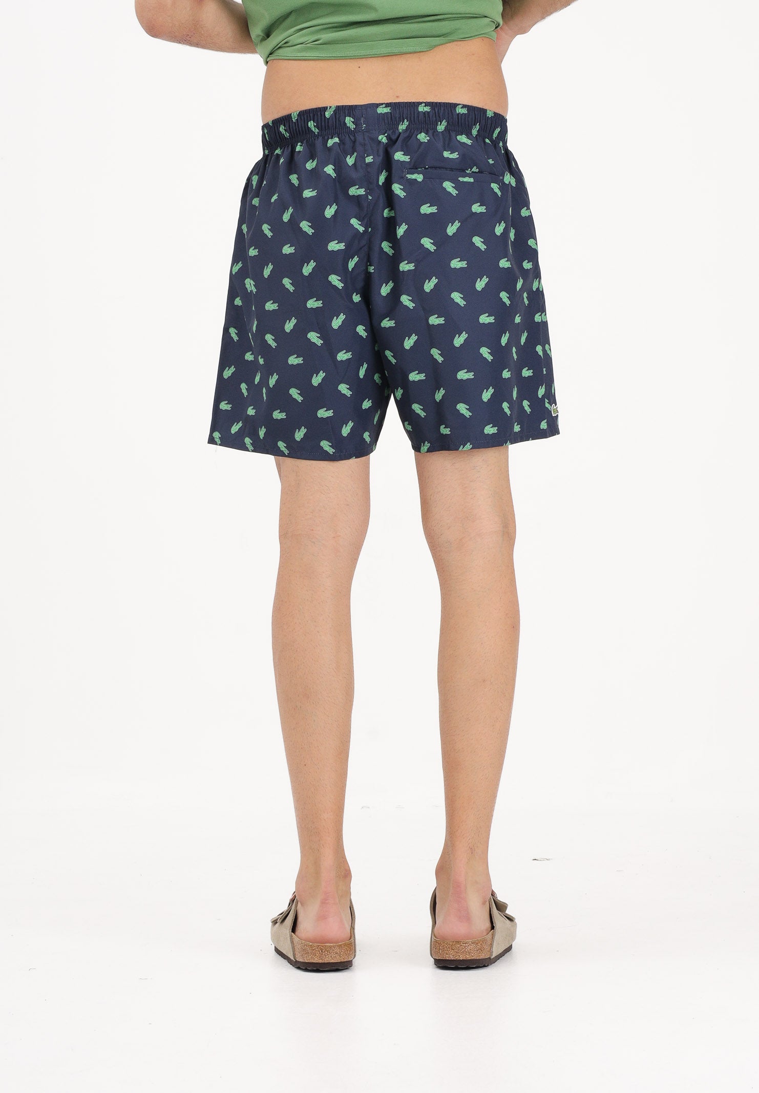 LACOSTE Shorts mare blu da uomo con stampa coccodrillo MH1851 166 LACOSTE 