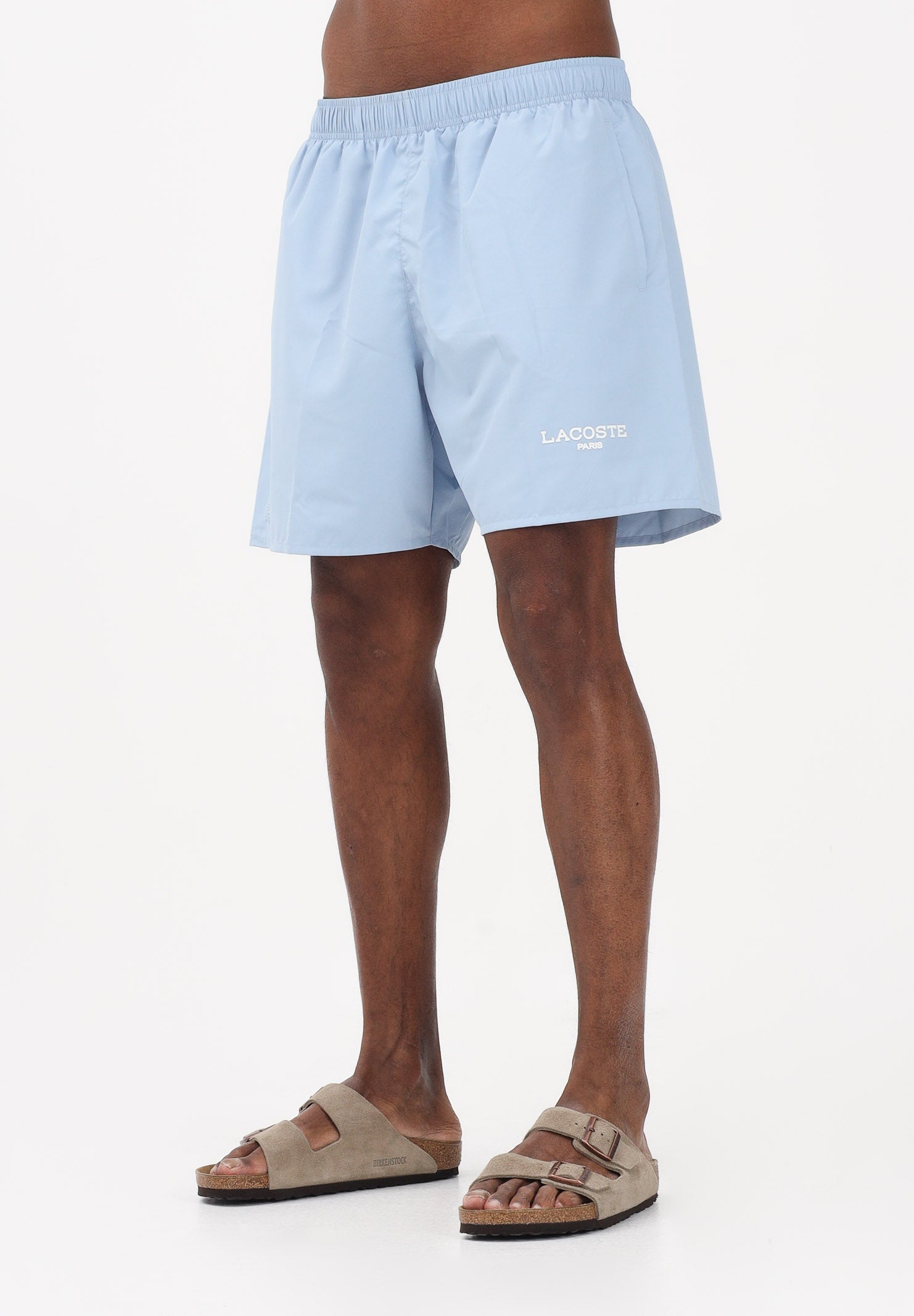 LACOSTE Shorts mare celeste da uomo con stampa logo MH1852 HBA LACOSTE 