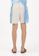 LACOSTE Shorts mare panna e azzurro da uomo con stampa MH1902 3IY LACOSTE 