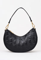LACOSTE Borsa a spalla nera da donna in pelle goffrata Maheki NF4710 000 LACOSTE 